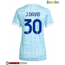 Ženske Nogometnih dresov Juventus Jonathan David #30 Gostujoči 2025-26 Kratki rokavi